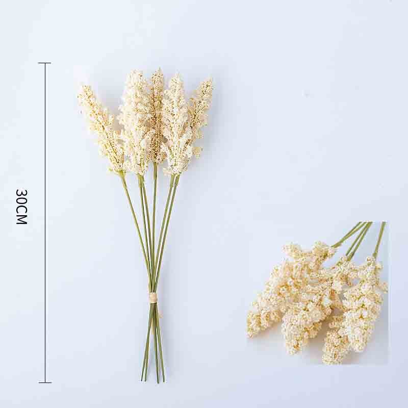 Billig 6 stk/pak kunstig vanilje mini skum bær spids kunstig blomsterbuket til hjemmet plante vægdekoration grai: 5