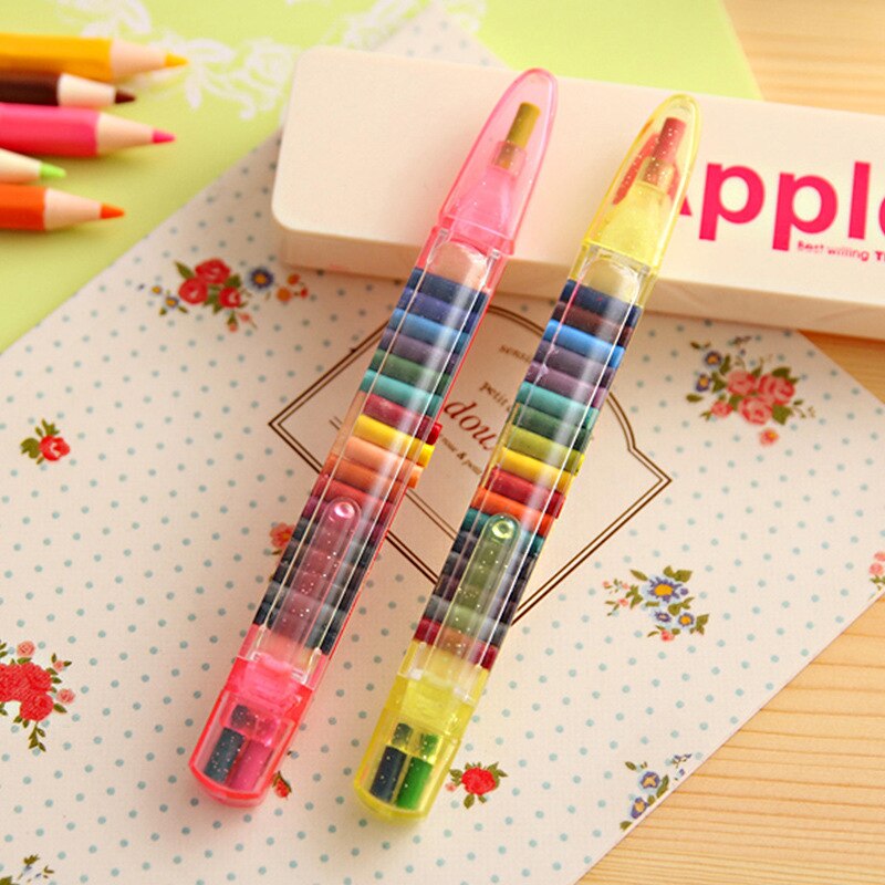 Søde kawaii farveblyanter olie pastelfarvet graffiti pen til børn maleri tegning forsyninger studerende papirvarer