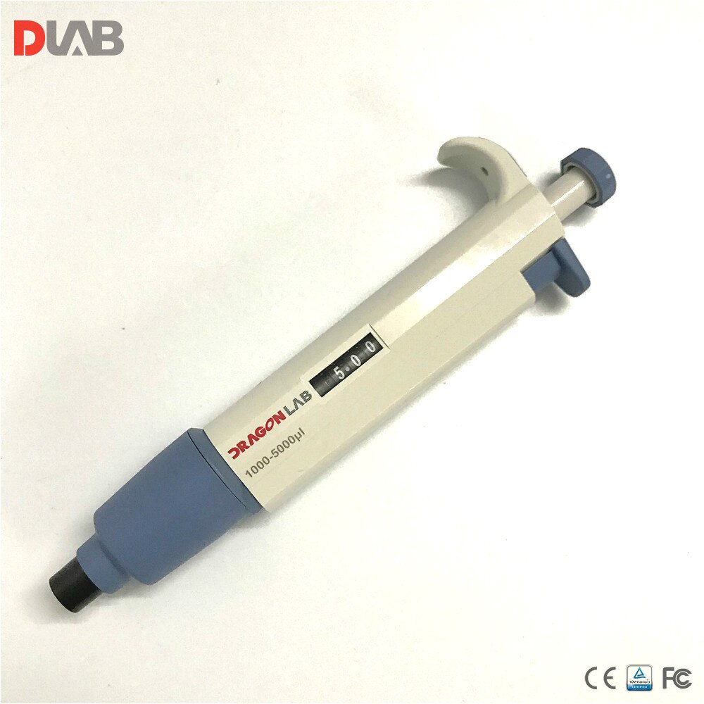 DLab Pipettor Single-channel Adjustable Volume Mechanical Pipette-TopPette Dragon lab Pipettor Pipet 200-1000ul Come With Tips