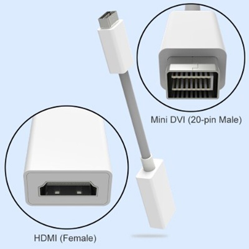 Kabel mini DVI robić HDMI monitor adapter wideo przewód konwertera dla Macbook