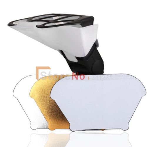 Flash Bounce Reflector Card Diffuser Met 3 Kleur Reflector voor Flash Speedlite
