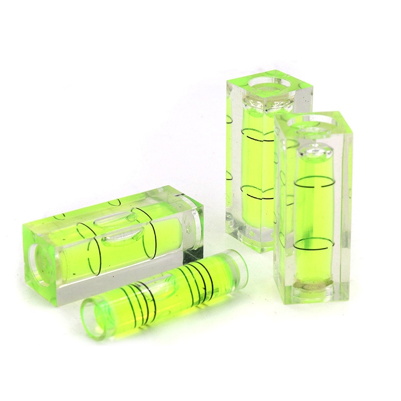 5 uds multifuncional Mini nivel de burbuja de madera de burbuja Horizontal Mini nivel pies pendiente herramientas de medición