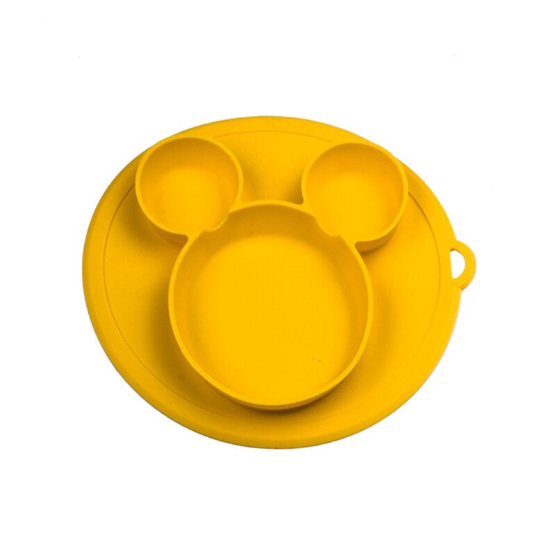 Assiette à manger en Silicone pour bébé, alimentaire, mignon renard, ventouse, vaisselle, bol d&#39;alimentation supplémentaire pour enfants, plats souples, 100%: 9