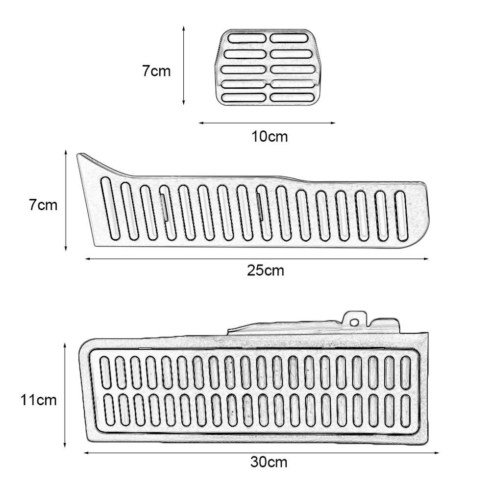 Automatic Car Accelerator Pedal Set Car Gas Brake pedal Clutch Pedal For for Jetta MK5 for Golf Stainless