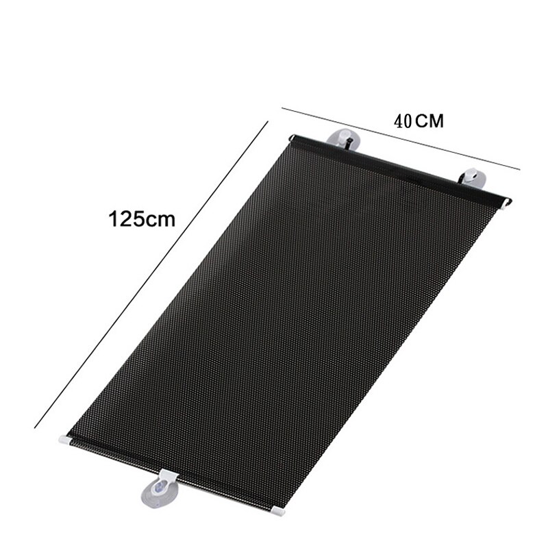 1 stk bil solskjerm frontrute automatisk teleskopisk skjæring solskjerm sidevindu markise rulle teleskop bilvindu solskjerm: 40 x 125cm