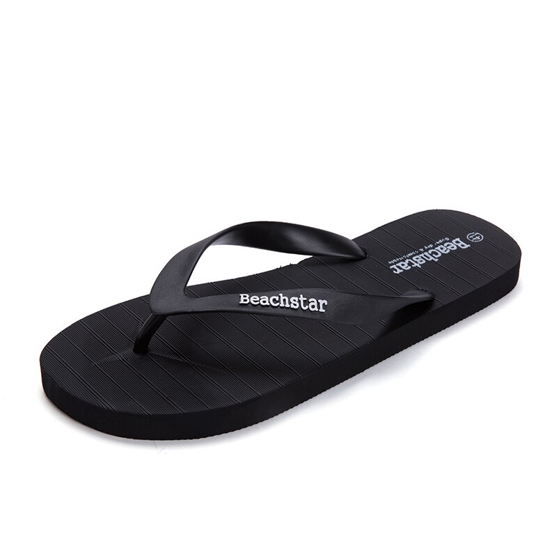 Sommer tøfler menn sko flip flops slippers mann street beach slippers casual mannlige vannsko sandalia masculina: Svart / 8.5