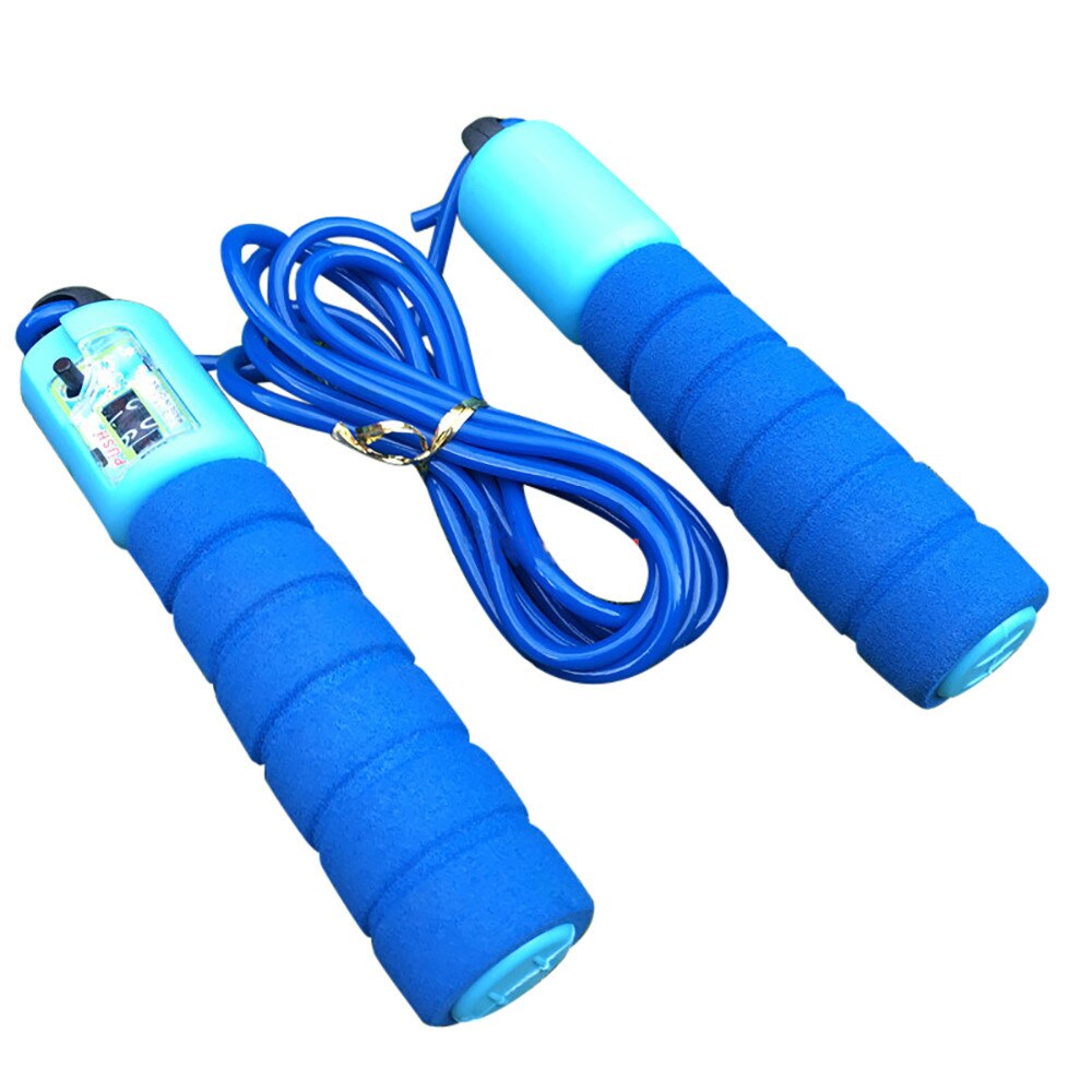 Kids Children Jump Rope Skipping Rope Adjustable Length Automatic Counting Jump Skip Rope Skipping Wire: Blue
