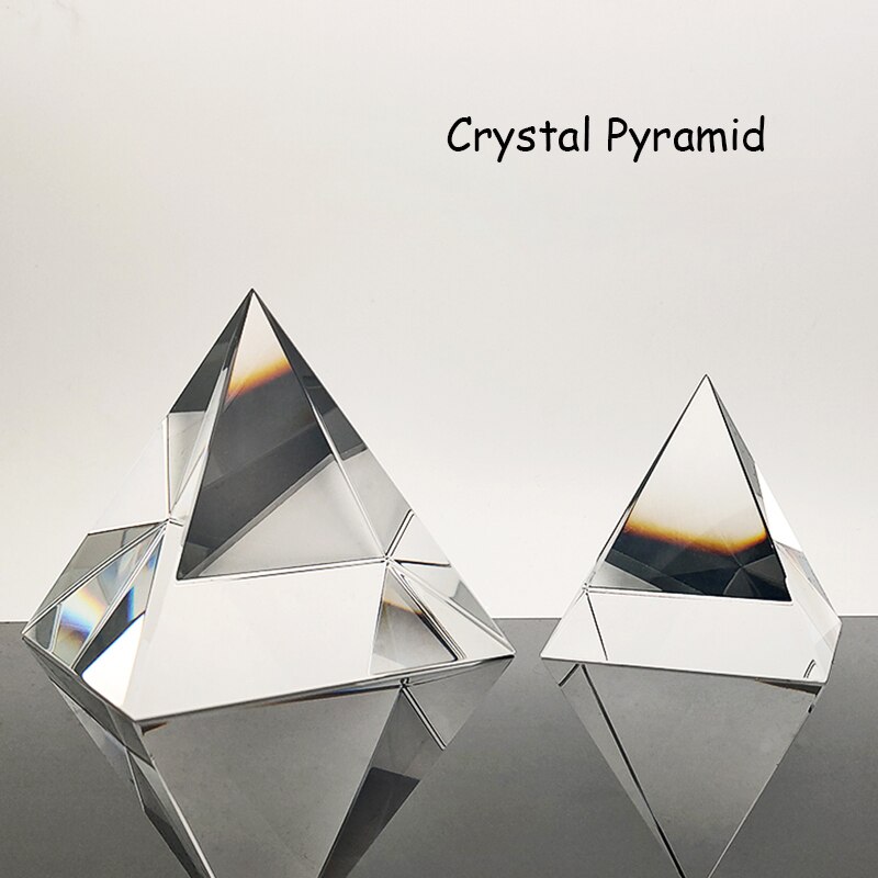 100Mm Crystal Piramide Regenboog-Prisma Optische Glas Piramide Egyptische Crystal Glas Piramide Prisma Regenboog Wetenschap Ornamenten