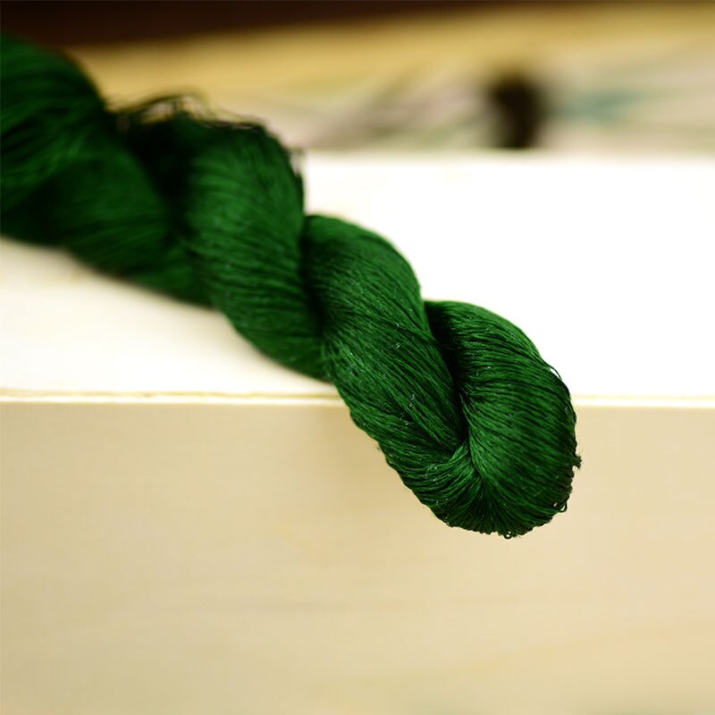 silk embroidery thread / 100% silk thread /hand embroidery embroider cross stitch/Leaf embroidery/green series: 8