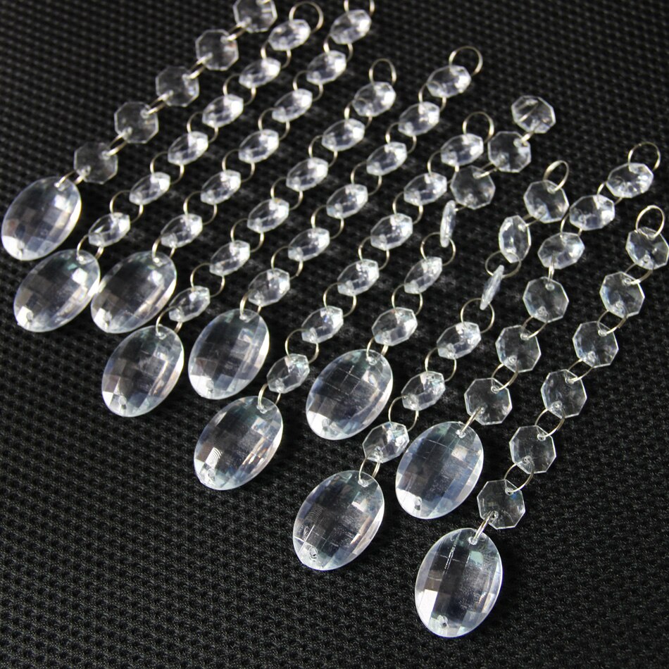 10 stks Kroonluchter acryl crystal garland, acryl opknoping kristallen voor bruiloft decoraties DIY