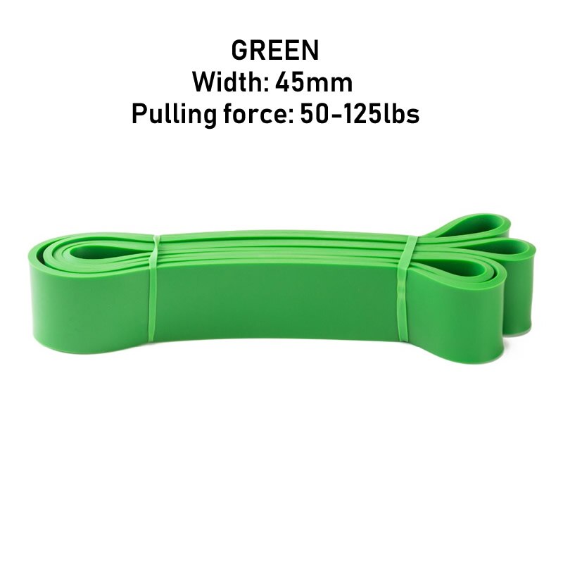 Løfteassistent naturlig latex gummisløjfer træk reb styrke modstand bånd træning træning crossfit fitness udstyr 6 farver: Grøn