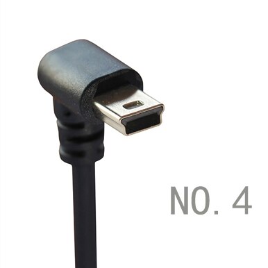 40 cm USB 2.0 Male naar MINI USB 2.0 Male 90 Graden mini USB Up of Down Hoek links of haaks Intrekbare Data Oplaadkabel: NO.4 Up