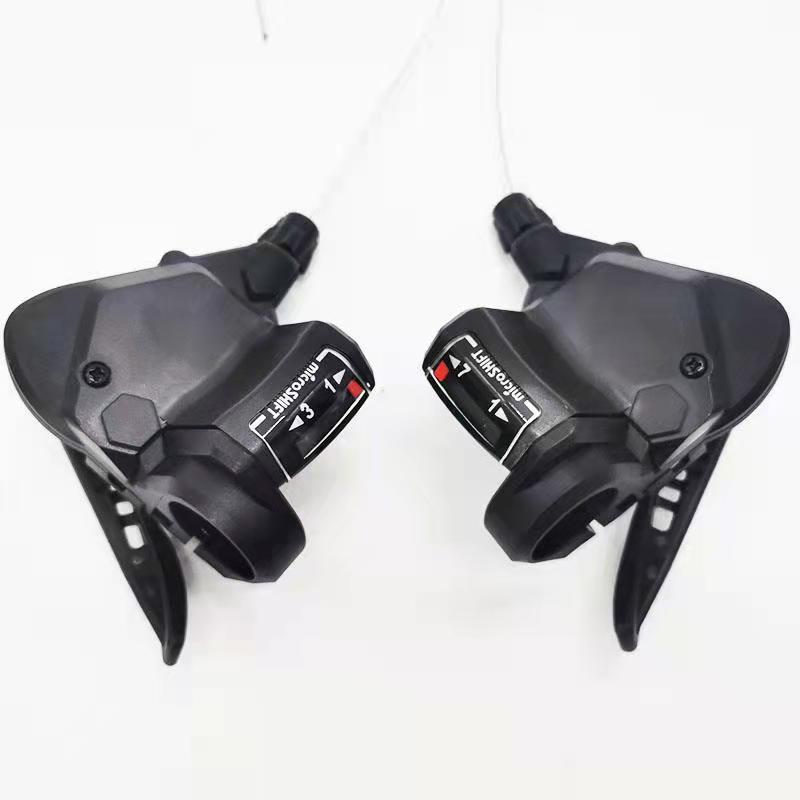 Microshit Bicycle Derailleur Shift Lever 3*7 8 9 21 24 27peed MTB Mountain Bike Shifter Folding Bike Trekking Bicycle Shifter: 21speed Shifter