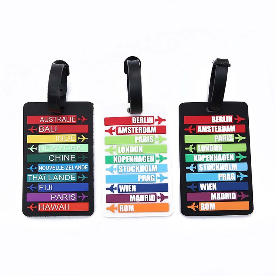 Mcnee Suitcase Luggage Portable Tags Identifier Label ID Address Holder Protection Cover Luggage Tag Travel Accessories