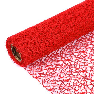 4.5M Kleur Organza Boeket Wikkelen Gaas Mesh Diy Craft Leveranties Kinderen Hand Scrapbook Gereedschap Wedding Party Decor Gordijnen: Red Gauze Mesh