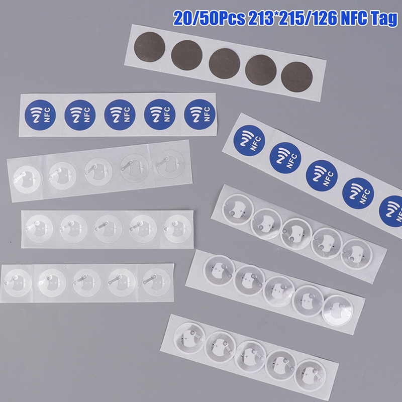1/20/50 sztuk NFC etykiety naklejki odznaki naklejki etykiety RFID elektroniczny etykietka wielokrotnego zapisu tajny klucz naklejka tagi NFC