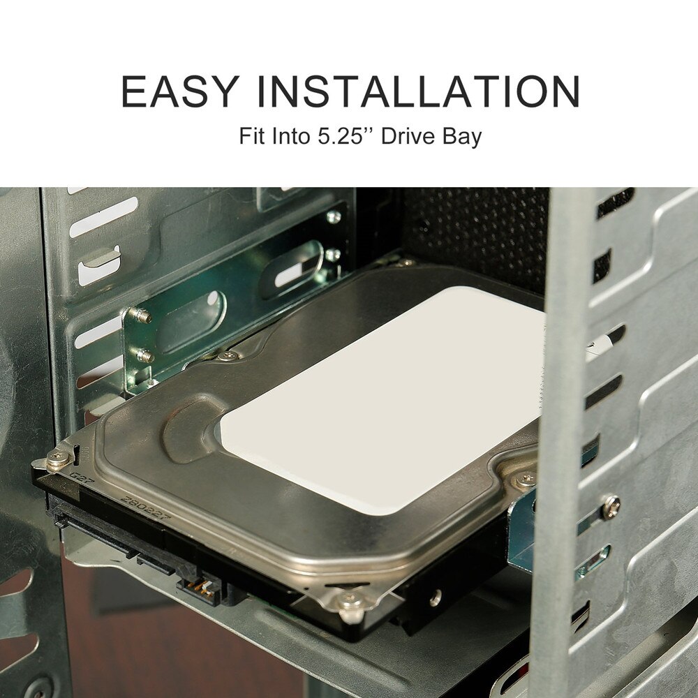 Zeadow Internal Hard Drive Mounting Kit Convert Any 3.5 Inch HDD SSD Into One 5.25 Inch Drive Bay With Mounting Screws Included