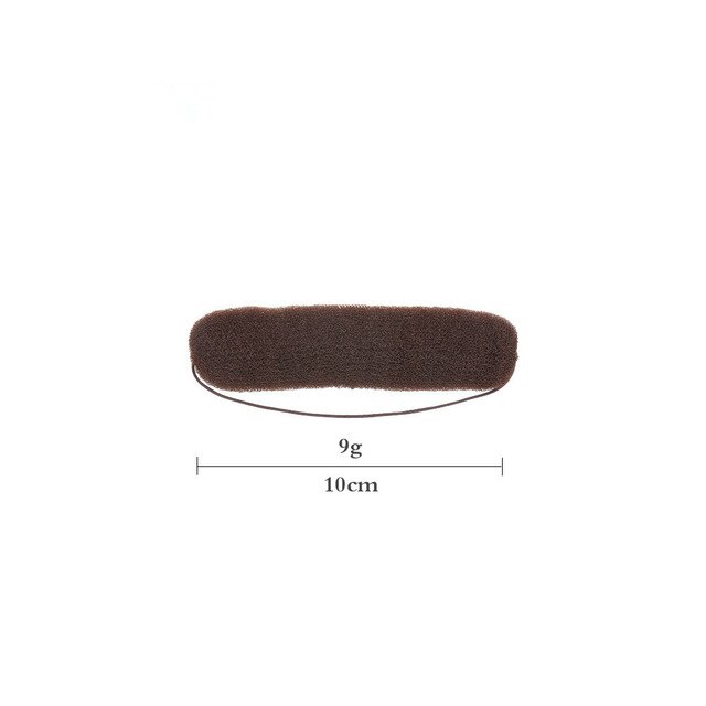 Hair Dispenser Sponge Bump Hollywood Style Rubber Band Strip Knit Hair Curler Long Hair Styling Tools Accessories: 10cm Brown