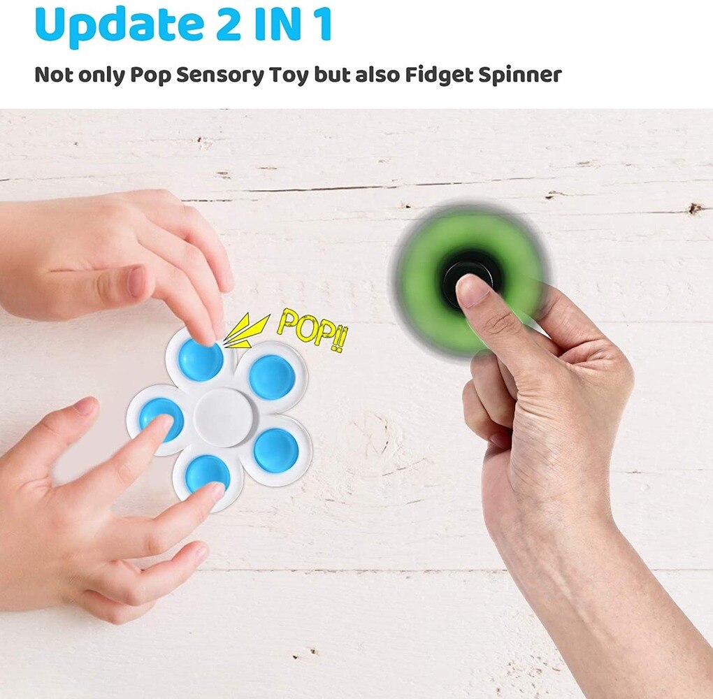 Neue Plus Fidget Spinner mit Einfache Dimple Fidget Spinner für Erwachsene Kinder-Einfache Dimple Zappeln Popper für Stress Relief