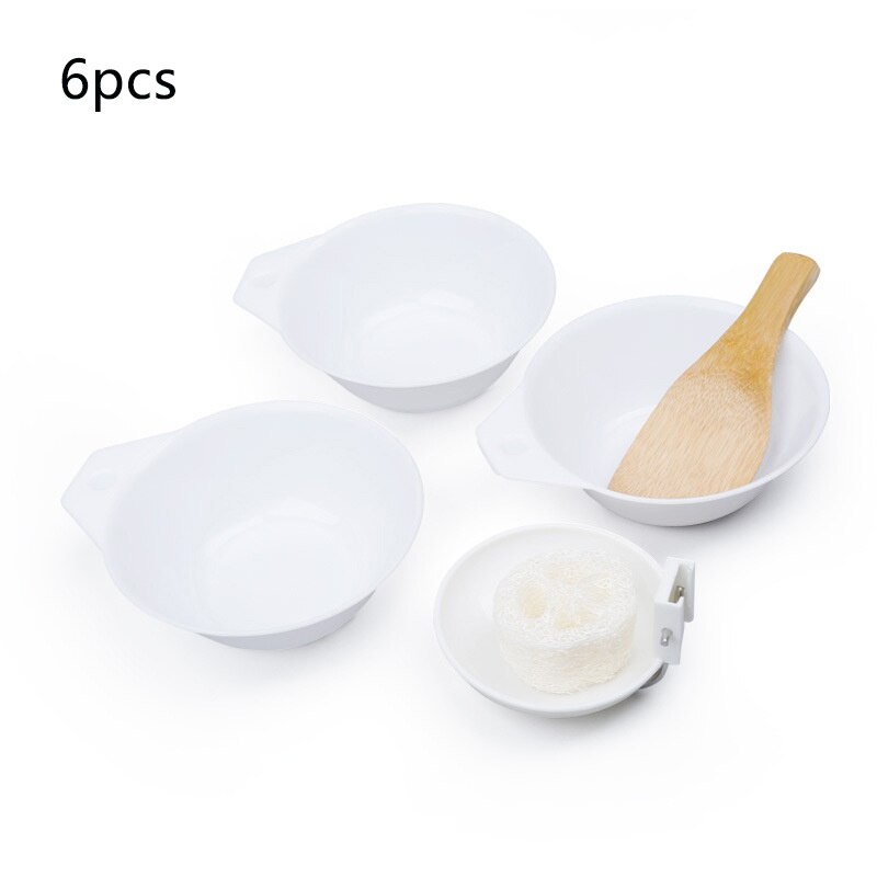 6pcs/set Outdoor Bowl Set Cookware Portable Camping Hiking Cookware Backpacking Picnic Bowl Spoon Rice Ladle Kit c: Default Title