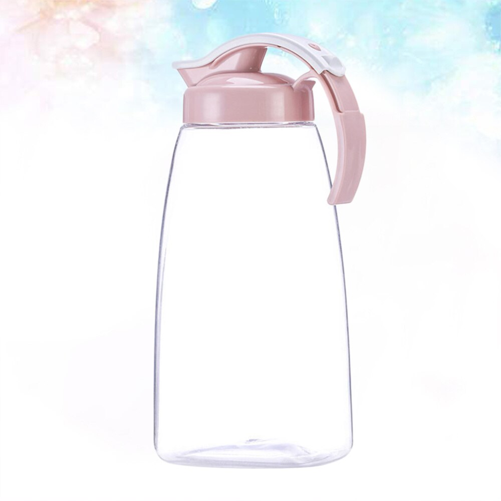 Beverage Storage Container Heat Cold Water Jug Plastic Juice Pitcher Household Teapot Kettle - Size L (Pink): Pink