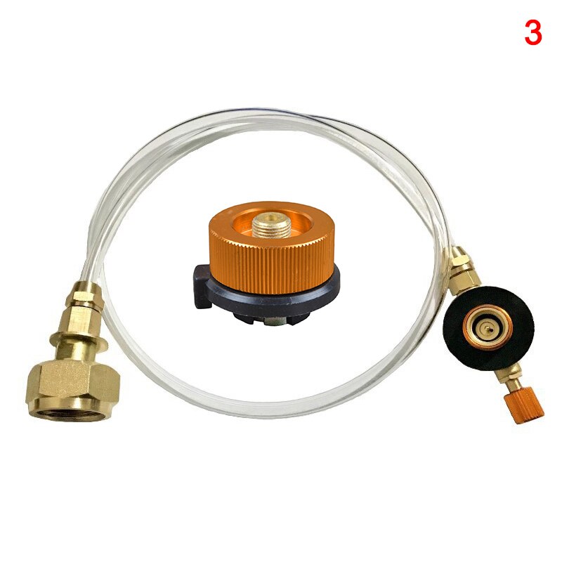Adaptador de recarga de propano para estufa de Gas de acampada al aire libre, acoplador de tanque de cilindro plano, accesorios de carga de Gas para cocina y hogar: Style 3