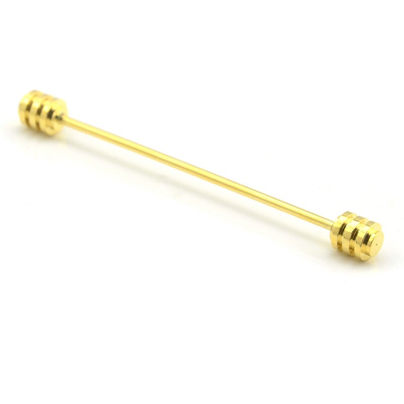 Accesorios de flaca corbata cuello Pin para hombres camisa cuello se mantiene boda cobre plata/oro flaco lazo Collar de alfileres corbata Bar: Default Title