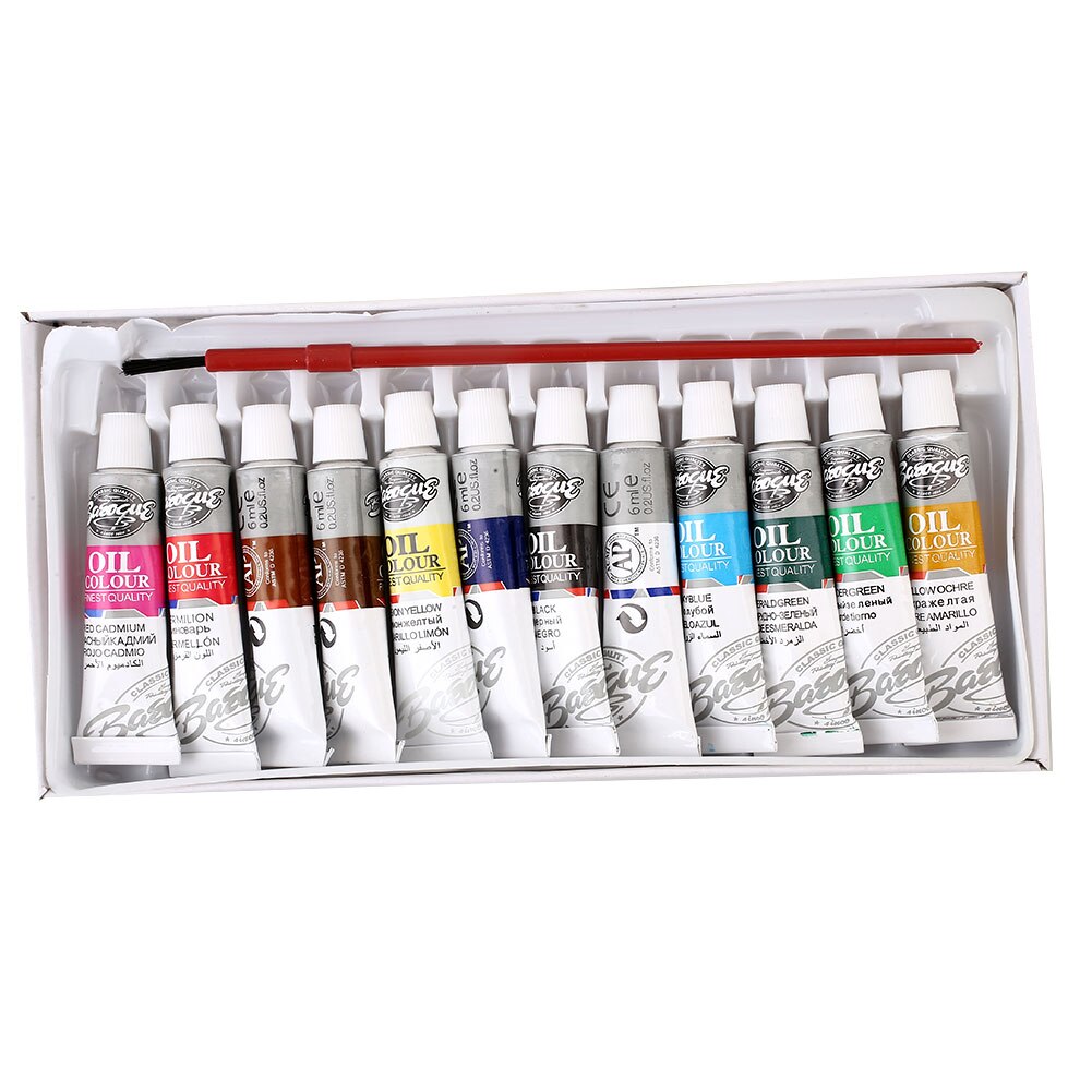 Oil Painting Brushes 12 Colors Oil Painting Tube