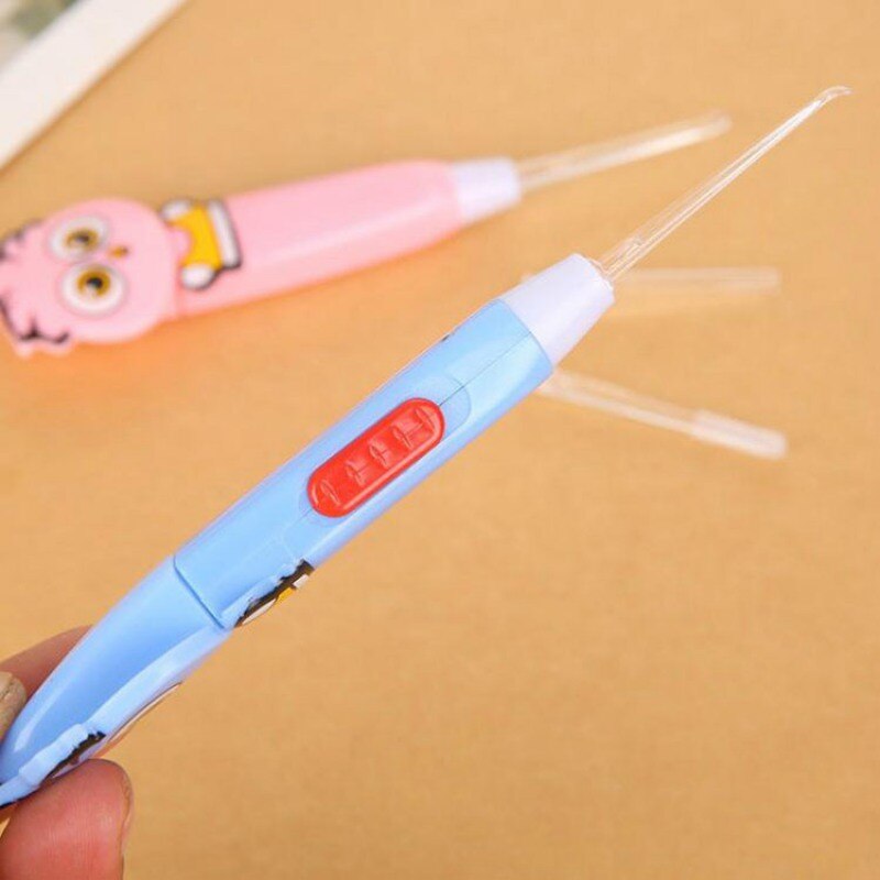 Kind Schoonmaken Tool Oorsmeer met Licht Lepel LED Cartoon Baby Care Oren Lepel Graven Lichtgevende Graven Oor Spuit Oor- picker