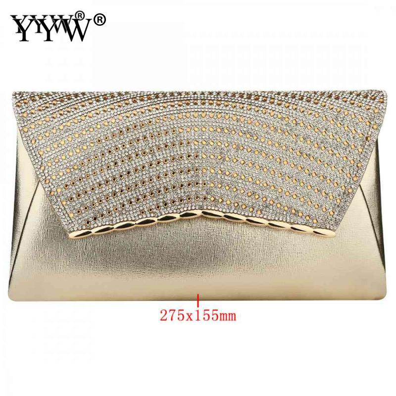 YYW Strass Hülle Tasche Frauen Gold Silber Abend Party Kupplung Und Geldbörse Weiblichen Damen Handtasche Hochzeit Luxus Umhängetaschen