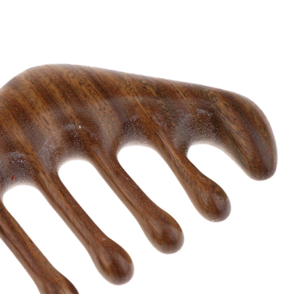 Seamless Handmade Anti-Static Wide Teeth Natural Green Sandalwood Massage Detangling Hair Comb
