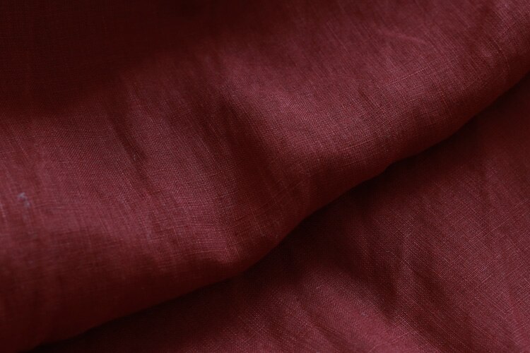 280cm bredd 100%  hampa tyg enzym stentvättad mjuk kinesisk hampa 165 gsm vikt 110 tum bredd för hemtextil 12 färger tillgängliga: Vinröd