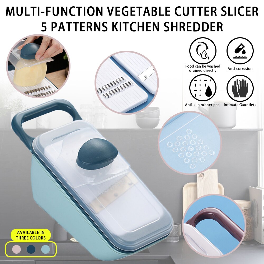 Keuken Handleiding Groente Cutter Slicer 8 Een Rvs Verwisselbare Messen Mandoline Aardappel Dunschiller Wortel Rasp Dicer