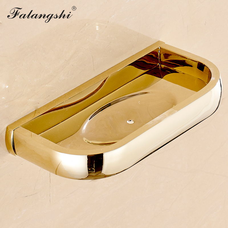 Bathroom Soap Dish Storage Holder Wall Mounted Antique Brass Soap Holder Box Soap Basket Bathroom Accessories WB8301: Golden