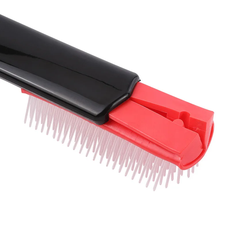 Cepillo de pelo desenredante de 9 filas, cepillo desenredante, masajeador del cuero cabelludo, peine húmedo recto para mujeres y hombres, cepillo de pelo rizado de salón