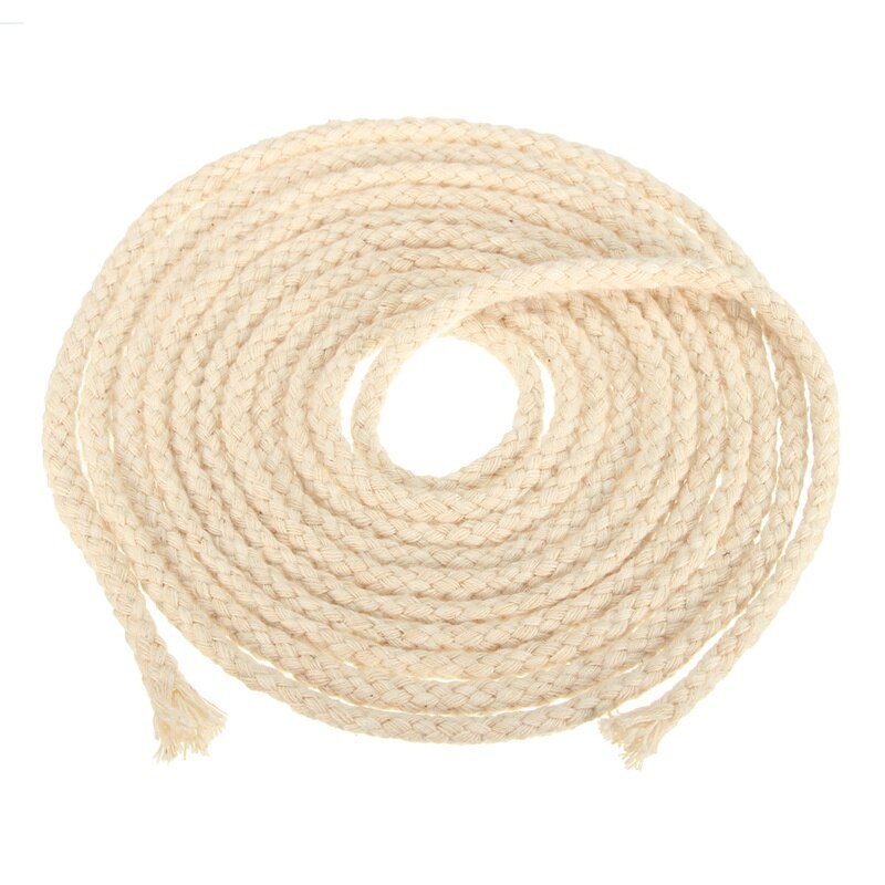 KiWarm Top Verkoper 10FT Dia. 6mm Lange Ronde Katoen Kerosine Olie Lamp Lont Brander Zachte Katoen Olie Lamp Lont Core DIY Materiaal
