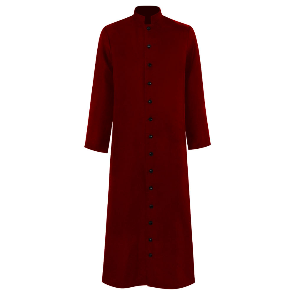 Medieval Monk Wizard Priest Church Father Cos Play Outfit Authentic North European Anime Halloween Cosplay Costume: S / Gold