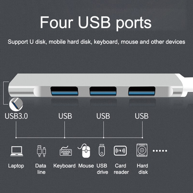 Konwerter Usb C na Hdml Adapter typu c na HDMI kompatybilny Adapter USB 3.0 typu C type-c aluminium dla MacBook Pro Air Huawei Mate