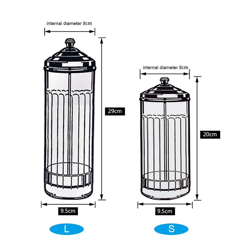 Salon Barber Disinfection Jar Sterilization Container Sanitizer Glass Manicure Disinfection Cup Hairdressing Tools