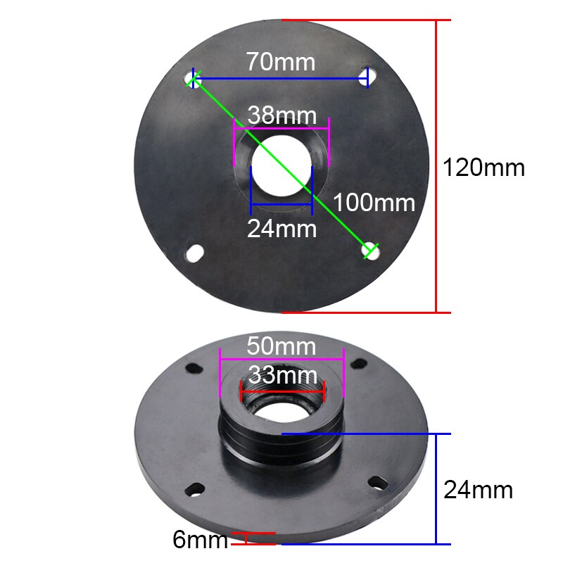 Treble Hoorn Conversie Hoofd 72-75 Platte Treble Hoorn Verandering 34-51 Schroef Hoofd Abs Plastic Flens voor Tweeter Conversie 1 Pcs