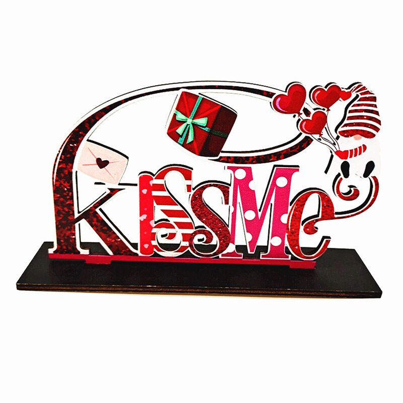 Valentine&#39;s Day Wooden Table Sign Decoration Romantic Table Centerpiece Sign Wedding Letter Decoration for Valentine Day Decor..