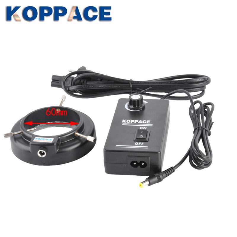 KOPPACE Microscope Adjustable Ring Lamp 56 LED Light Source Stereo Microscope Lighting Source Adjustable LED Ring Light
