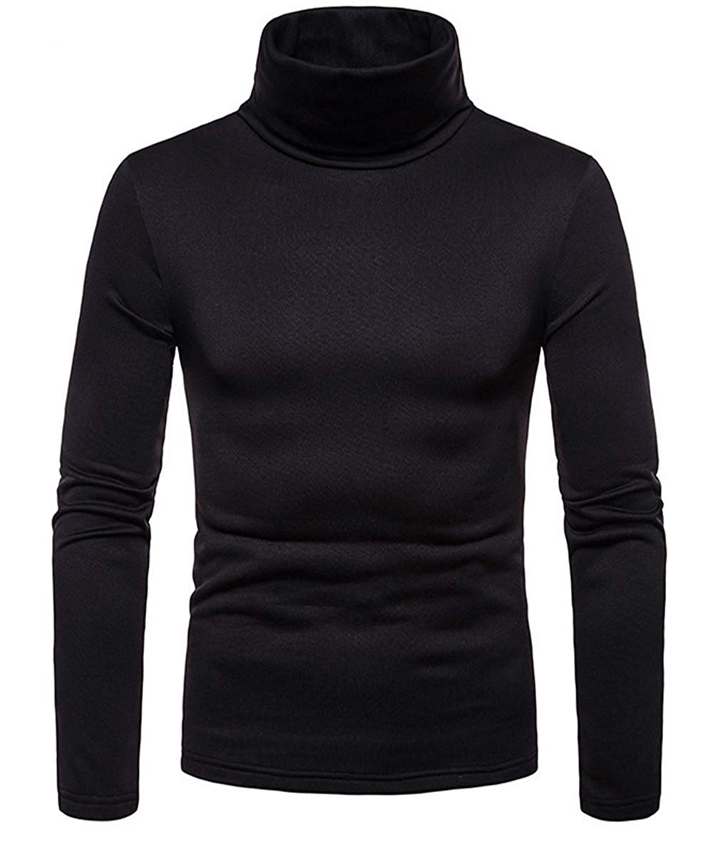Mens Thermal Turtle Neck Skivvy Turtleneck Sweaters Stretch Shirt Tops