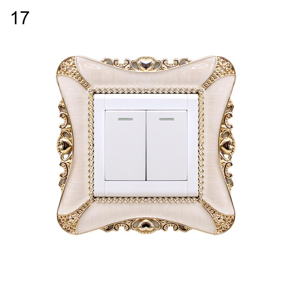 Autocollant de commutateur de Style européen, sans poinçon, en plastique, pour prise murale, pour maison: 17