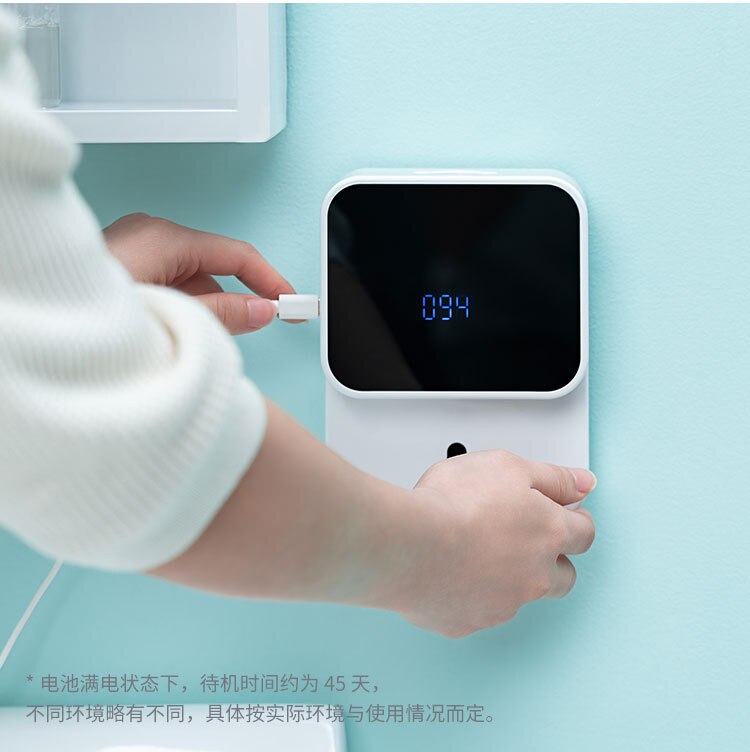 Automatic Induction Foaming Hand Washer LED Display Screen Household Washing Machine Infrared Sensor For Bathroom Wall