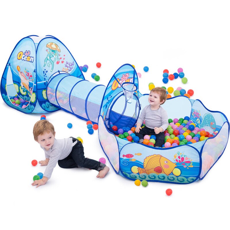 Draagbare Baby Speeltuin Kinderbox Kinderen Grote Kinderen Tent Ballenbad Ballen Pit Met Tunnel Baby Park Camping Dry Zwembad