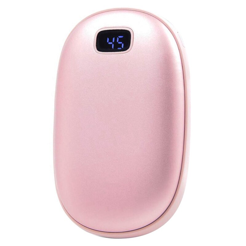 Snelle Verwarming Hand Warmers, 8000Mah Oplaadbare Hand Warmers/Usb Power Bank, 3 Warmte Niveaus Mini Dubbelzijdig Verwarming: Default Title