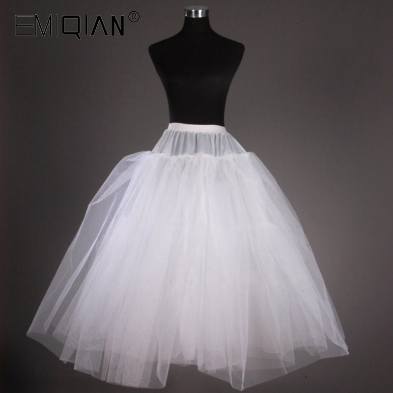 3 Layers Tulle Wedding Crinoline Petticoat without bone Under Skirt