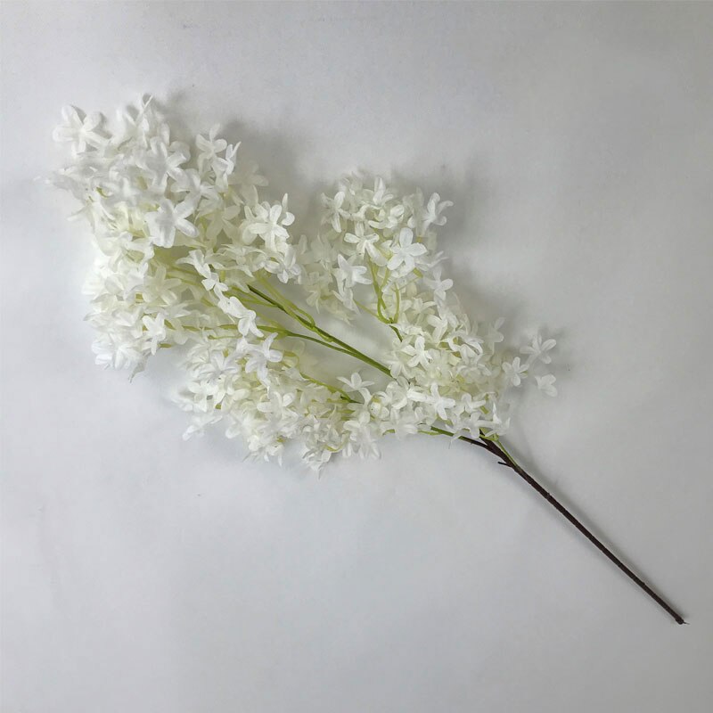 Flores lilas de seda artificiales deslumbrantes, 1 ramo de flores de seda sintética Lila, ramo de novia, decoración para el hogar, boda, Año: Blanco
