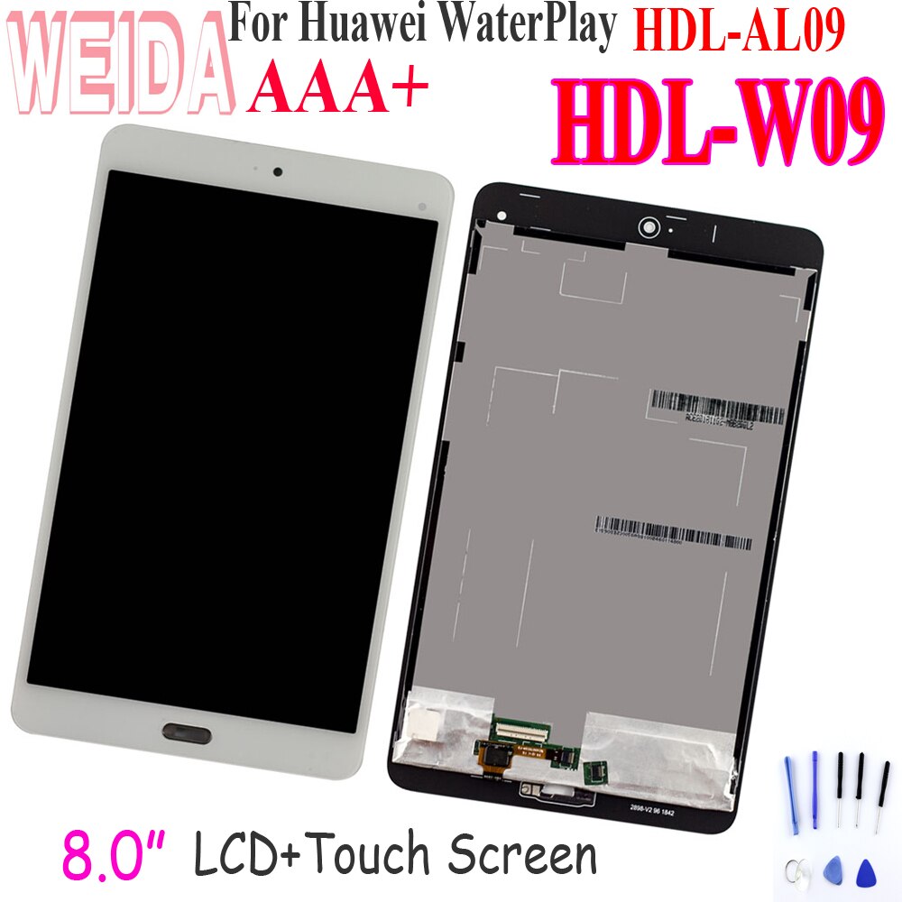 8.0&quot; For Huawei Honor WaterPlay HDL-W09 LCD Display Touch Screen Digitizer Glass Panel Sensor Assembly For Huawei HDL-AL09 lcd